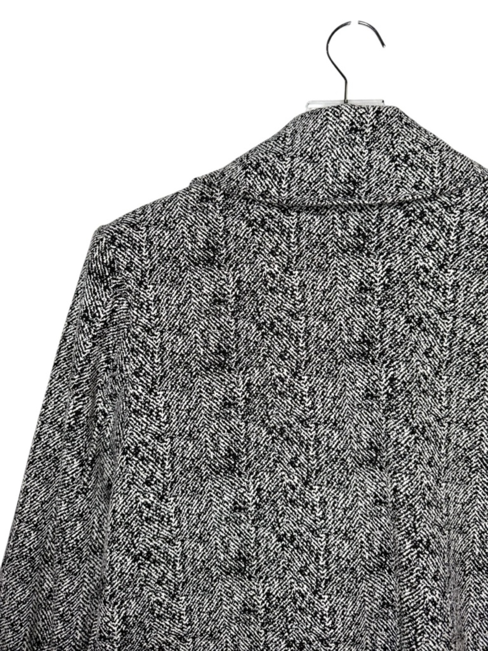 Cabi #4294 Agent Black Herringbone Double Breasted Knit Women’s Blazer Sz M - Picture 12 of 14